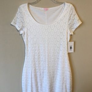 Isaac Mizrahi white lace dress